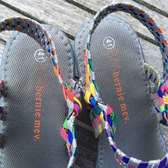 Bernie Mev. Multi Colour Elastic Strap Sandal - Picture 7 of 9